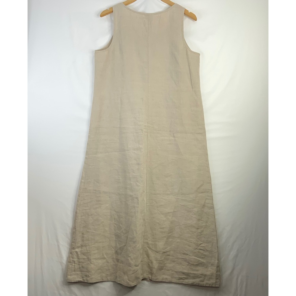 J. Jill Beige Linen Maxi Tank Dress - Picture 3 of 9